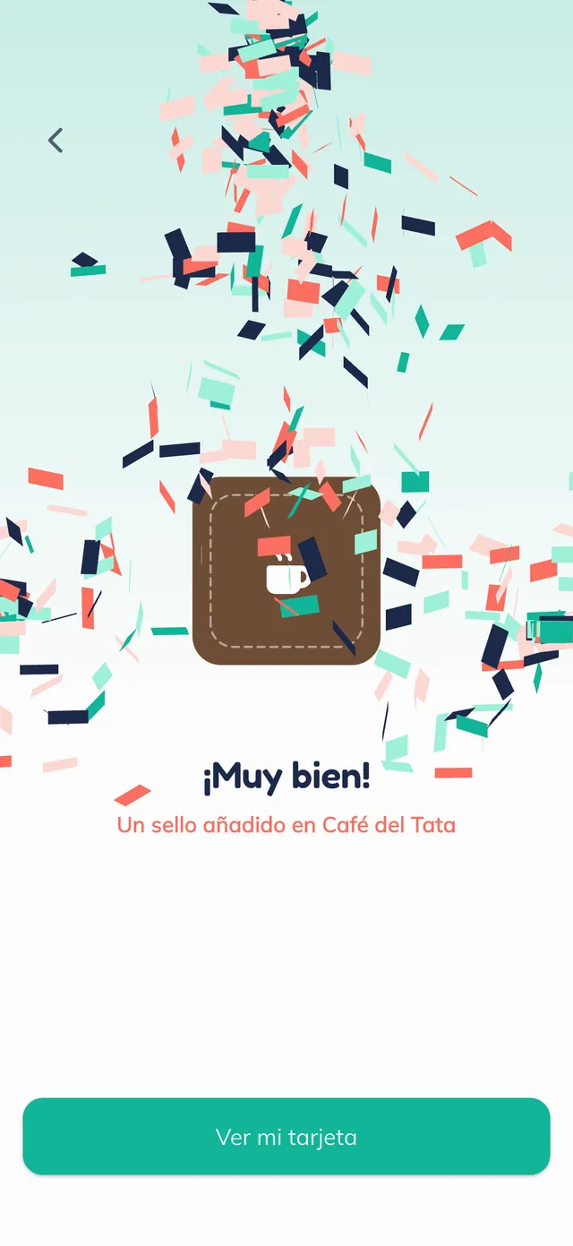 Sello agregado con una celebración