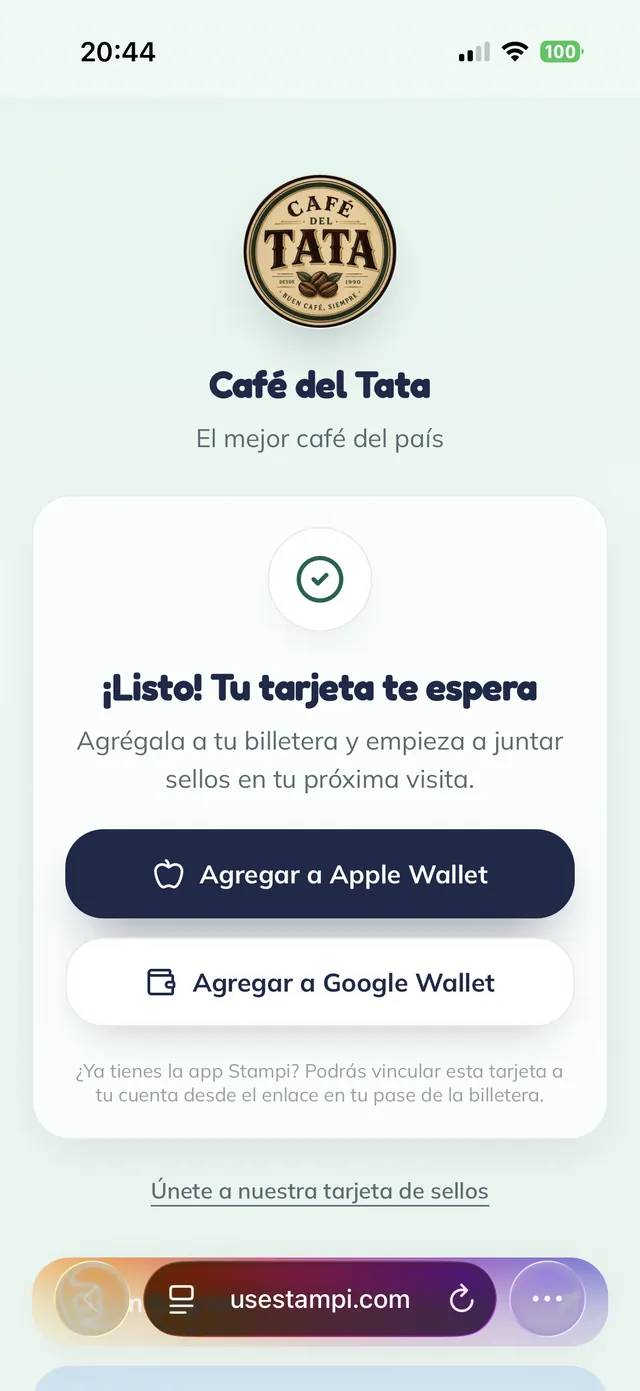 Agregue su tarjeta a Apple Wallet o Google Wallet